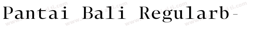 Pantai Bali Regularb字体转换